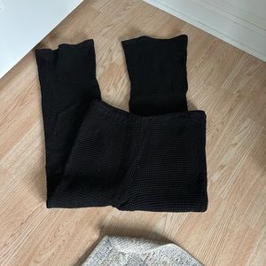 donni black waffle pant